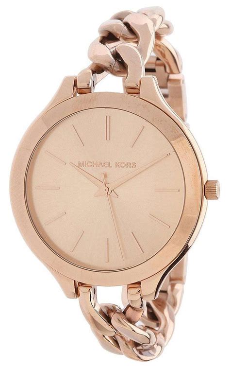 michael kors slim runway twist rose goldtone watch|michael kors rose gold tone.